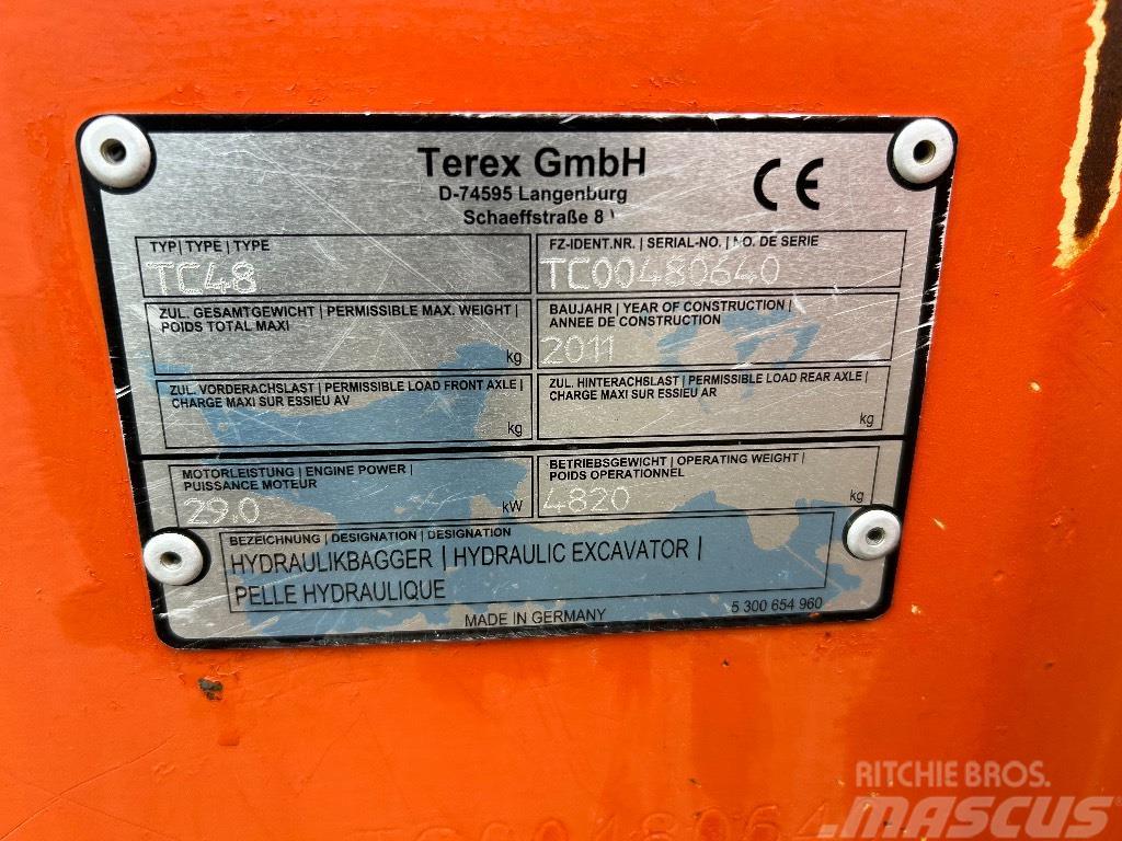 Terex Tc48 Mini excavators < 7t (Mini diggers)