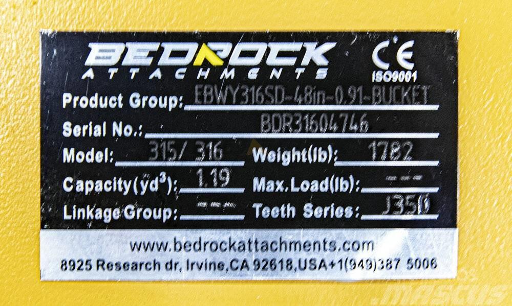 CAT 48" Severe Rock Bucket 315D/F,316E/F,318D2/E/F Övriga