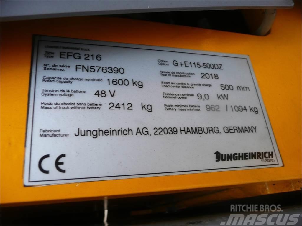 Jungheinrich EFG 216 500 DZ Elmotviktstruckar