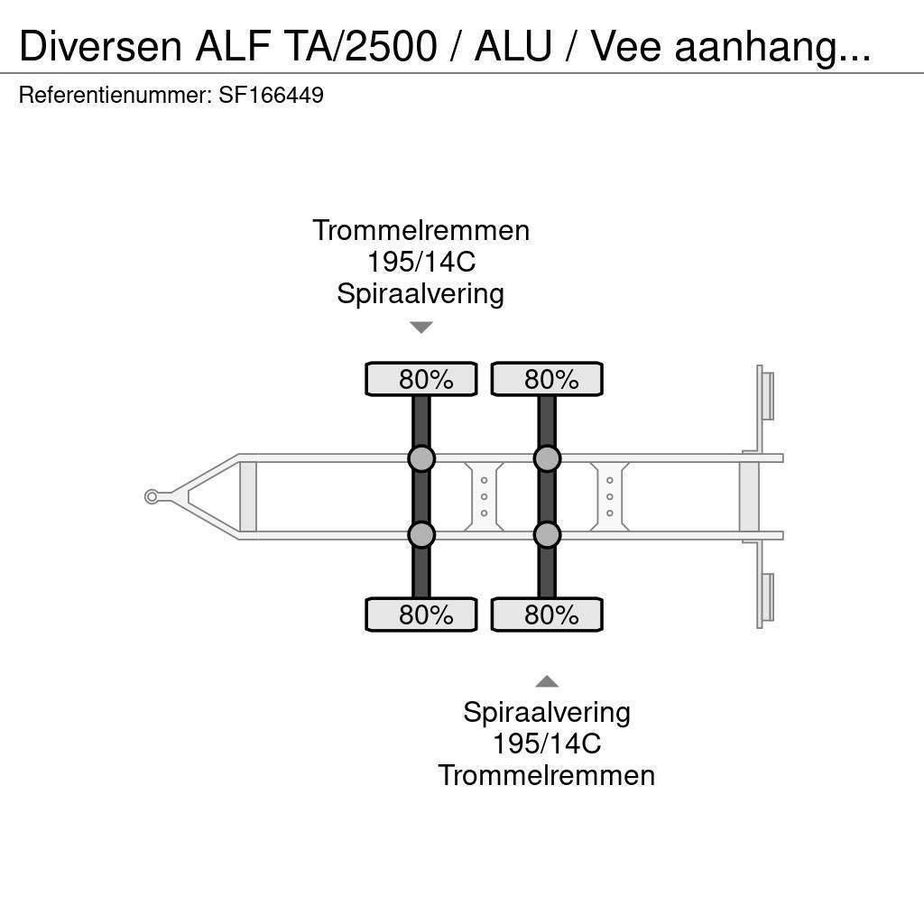  Diversen ALF TA/2500 / ALU / Vee aanhanger / TRAIL Djurtransportsläp