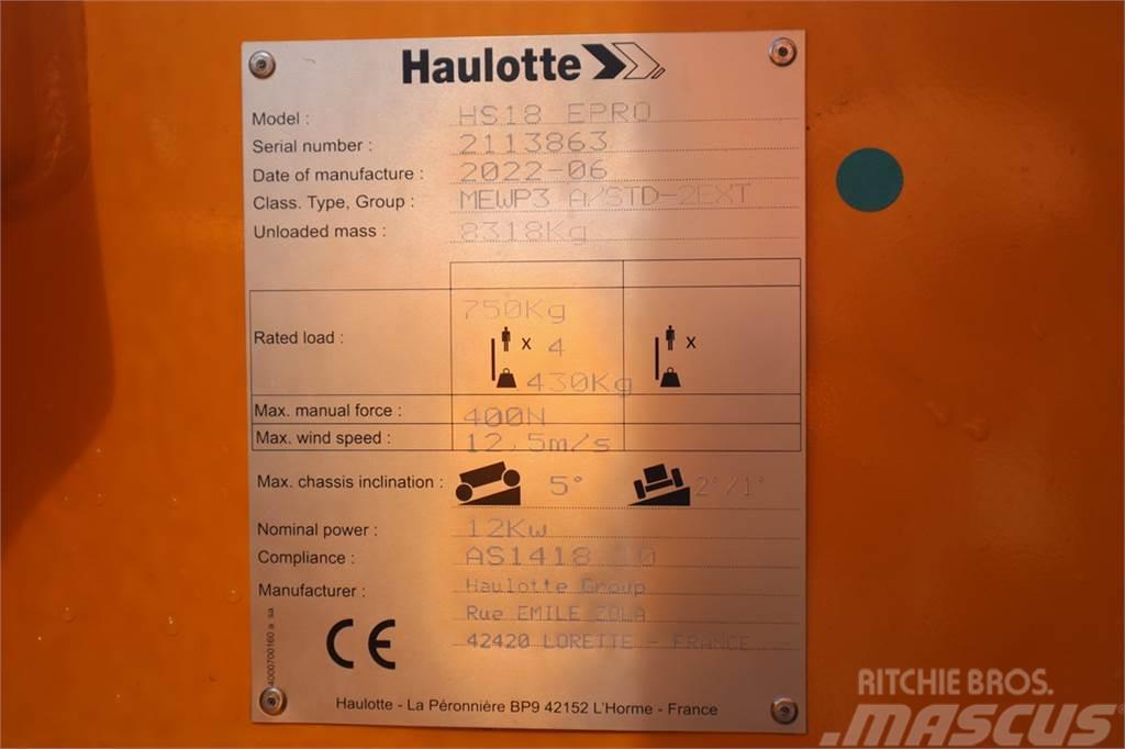 Haulotte HS18 EPRO Valid Inspection, *Guarantee! Full Elect Scissor lifts