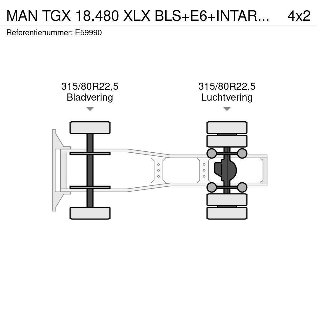 MAN TGX 18.480 XLX BLS+E6+INTARDER Tractor Units