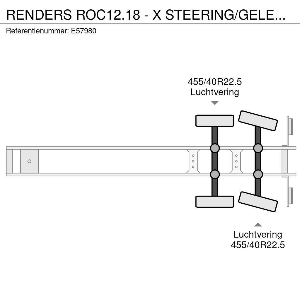 Renders ROC12.18 - X STEERING/GELENKT/GESTUURD Flatbed/Dropside semi-trailers
