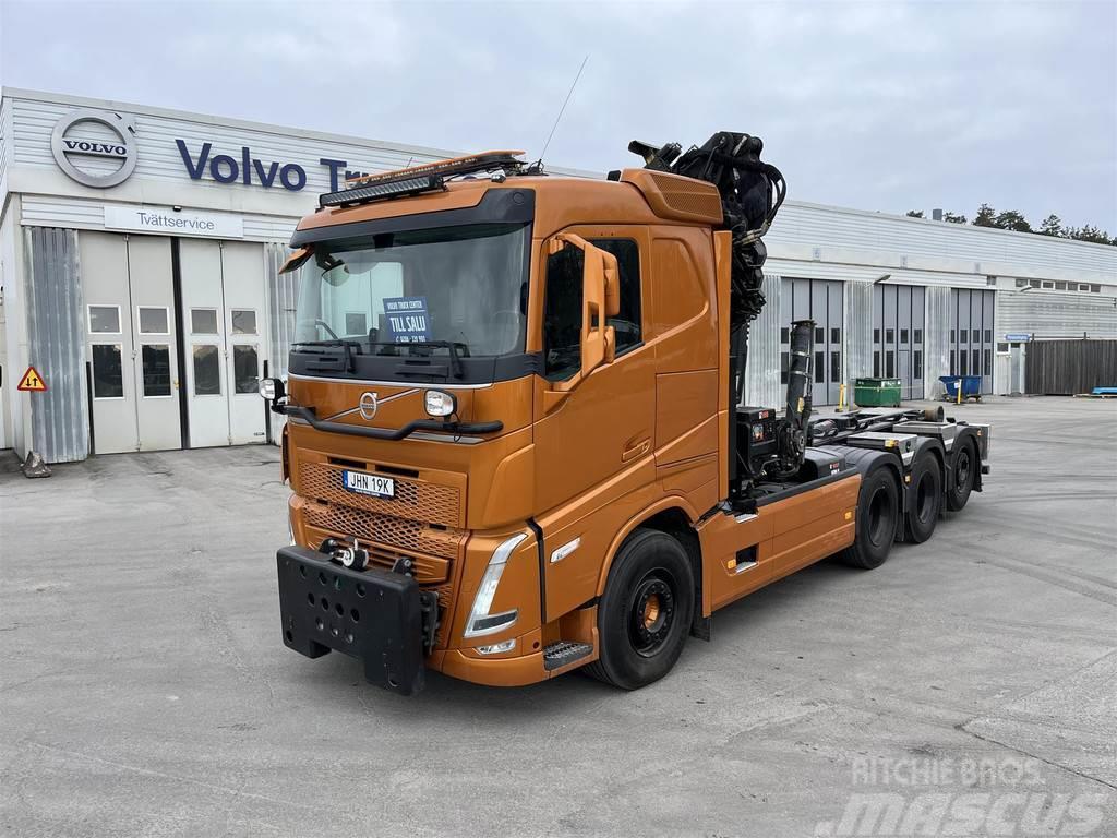 Volvo FH Kranväxlare med front plog & Reco drive Hook lift trucks