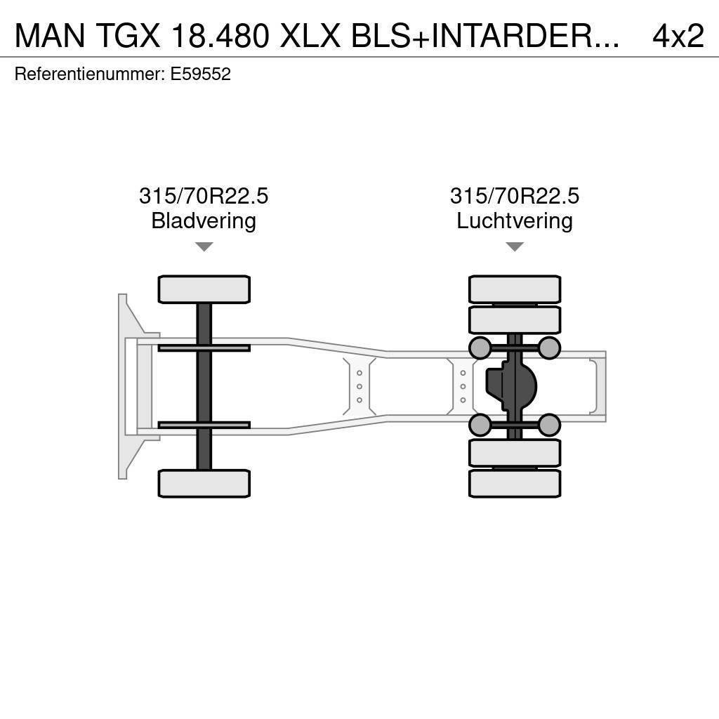 MAN TGX 18.480 XLX BLS+INTARDER+EURO 5 Tractor Units