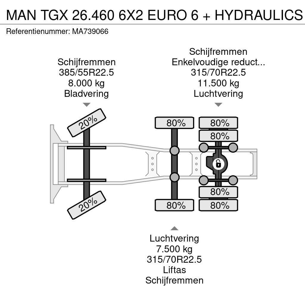 MAN TGX 26.460 6X2 EURO 6 + HYDRAULICS Tractor Units
