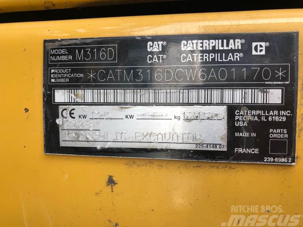 CAT M316D NEW TIRES / BUCKET Wheeled excavators