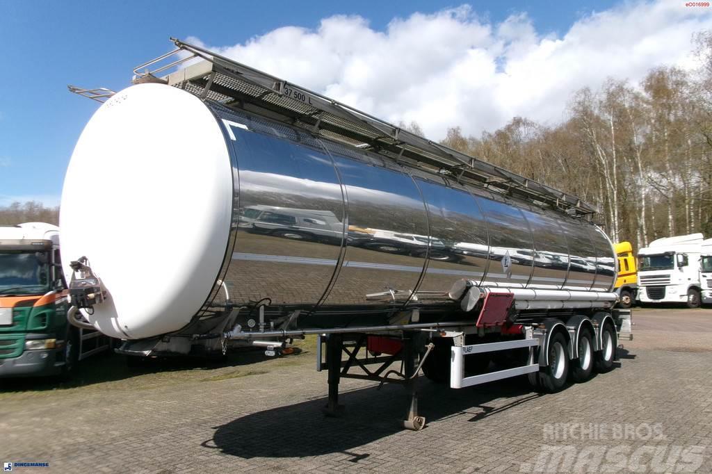 LAG Chemical tank inox 37.5 m3 / 1 comp + pump Tanker semi-trailers