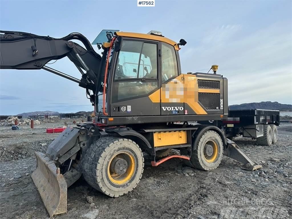 Volvo EW160E Wheeled digger with Gps, tlit, trailer hyd. Wheeled excavators