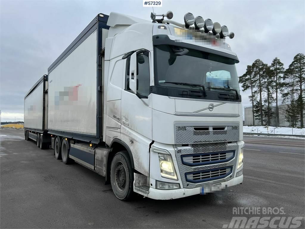 Volvo FH 6x2 wood chip truck with trailer Box body trucks