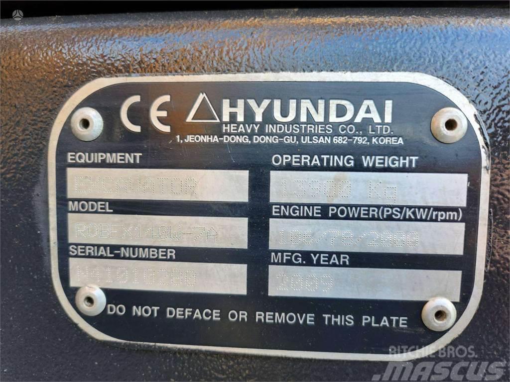 Hyundai Robex 140W-7A ROTOTILTAS + KAU Crawler excavators