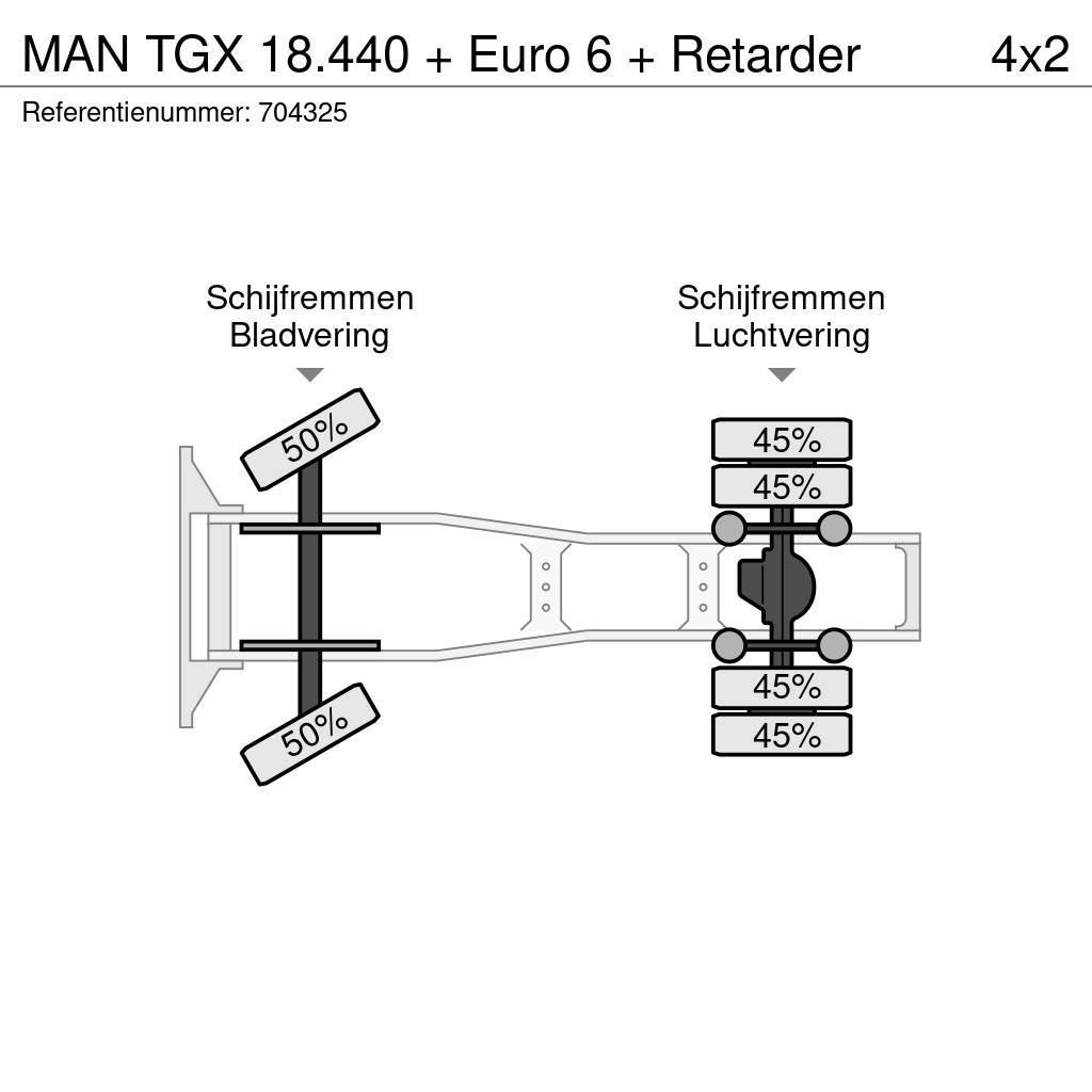 MAN TGX 18.440 + Euro 6 + Retarder Tractor Units