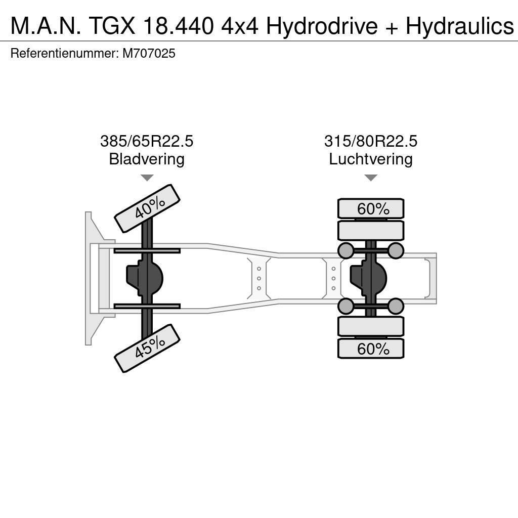 MAN TGX 18.440 4x4 Hydrodrive + Hydraulics Tractor Units