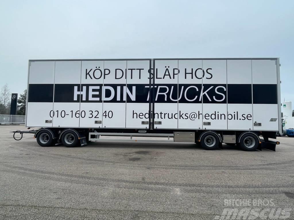 PLS Skåpsläp 38t 4-axl ÖBS - I lager för omg. leverans Box body trailers
