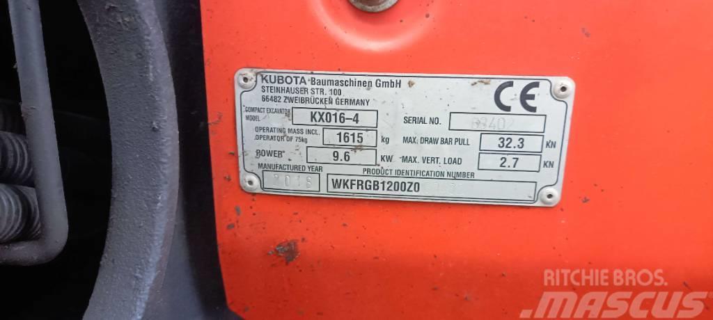 Kubota KX016-4 KX016 KX16 Mini excavators < 7t (Mini diggers)