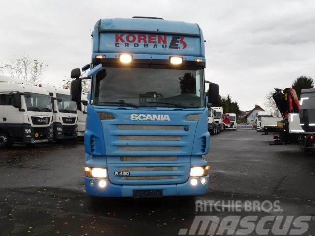 Scania R420LB6x2MLB Blau Baggerpritsche Flatbed / Dropside trucks