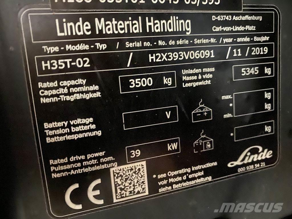 Linde H35T-02 Gasolmotviktstruckar