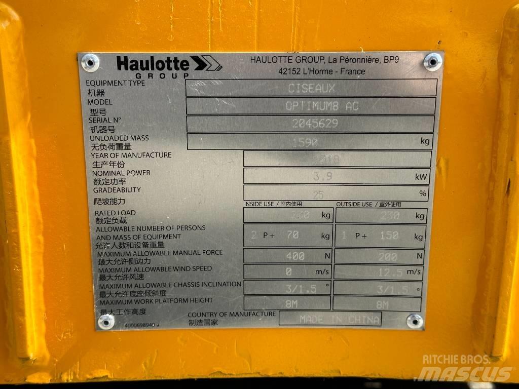 Haulotte OPTIMUM 8 Saxliftar
