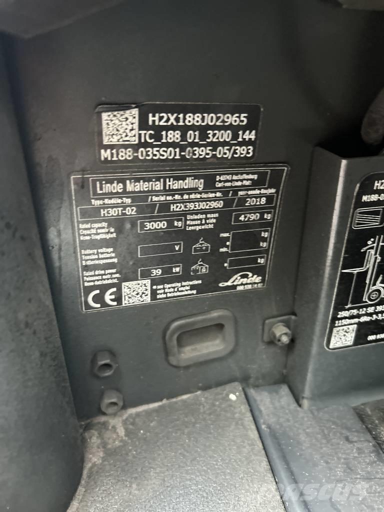 Linde H30T-02 Gasolmotviktstruckar