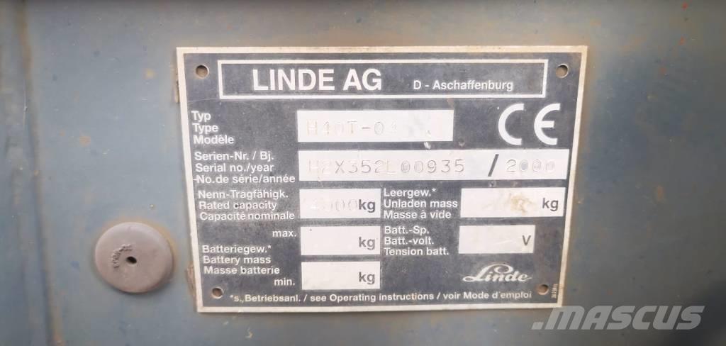 Linde H40T-01 Gasolmotviktstruckar