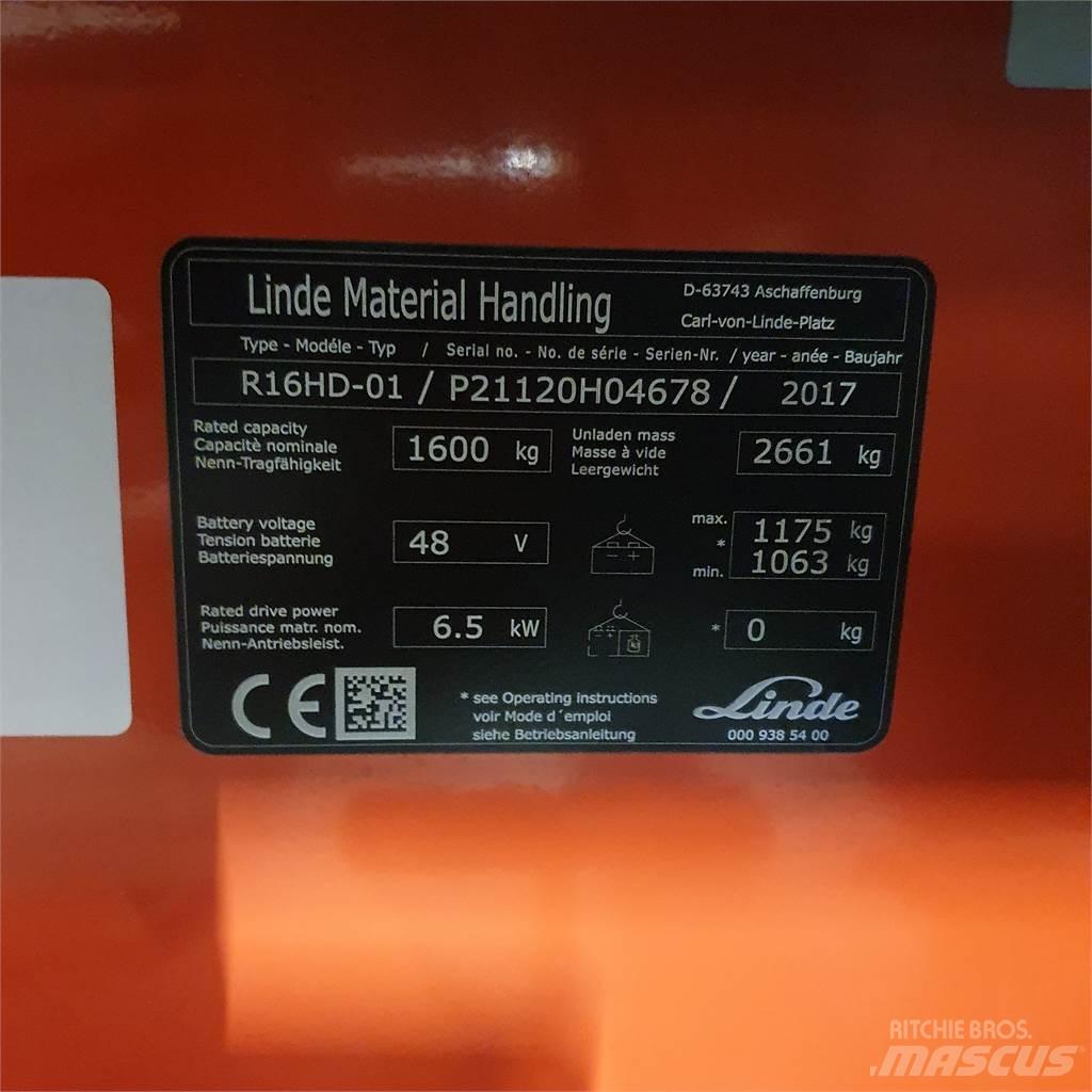 Linde R16HD Skjutstativtruck