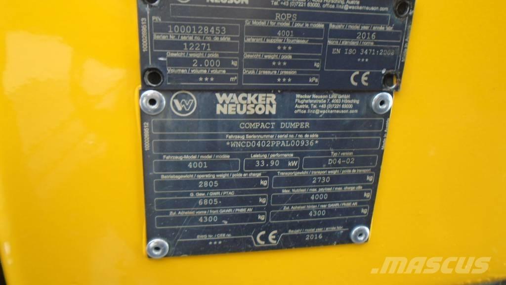 Wacker Neuson 4001 s Minidumprar