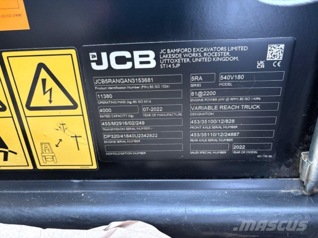 JCB 540-180 Teleskoplastare