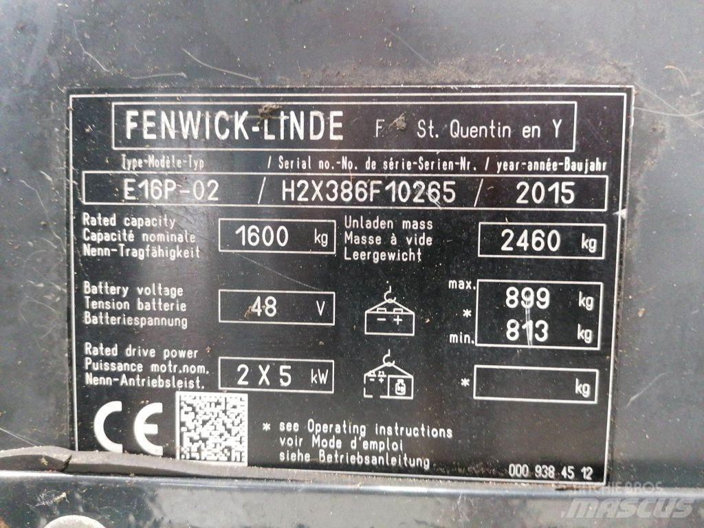 Linde E16P-02 Elmotviktstruckar