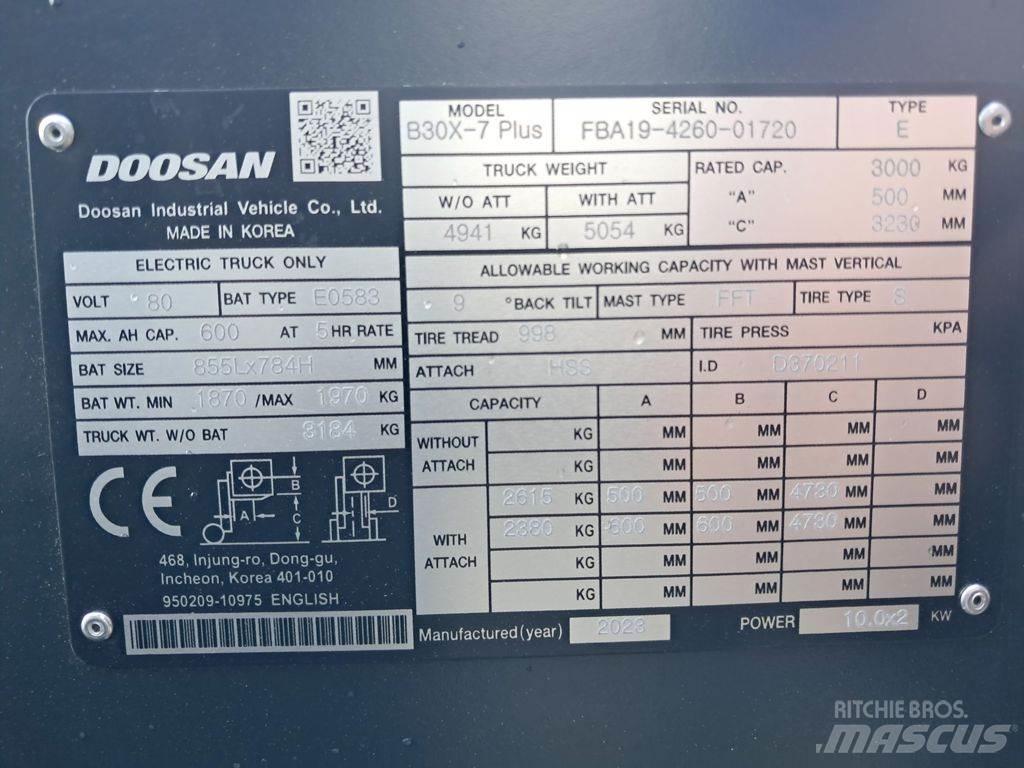Doosan B30X-7 Plus Elmotviktstruckar