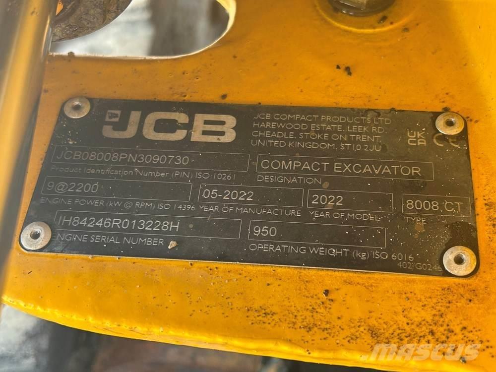 JCB MICRO 8008 Minigrävare < 7t