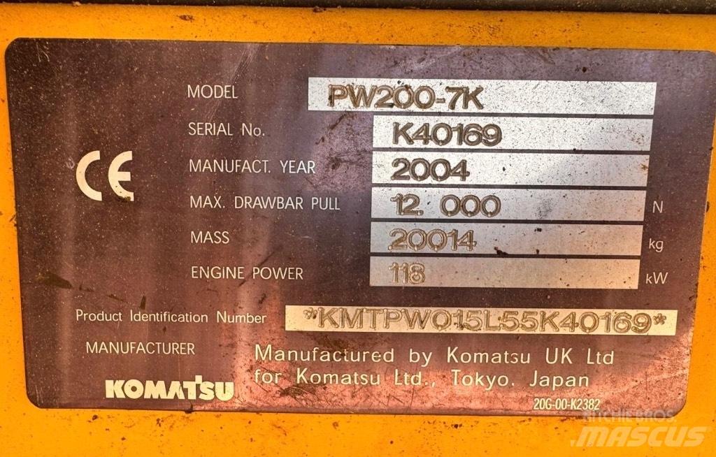 Komatsu PW 200-7K Hjulgrävare