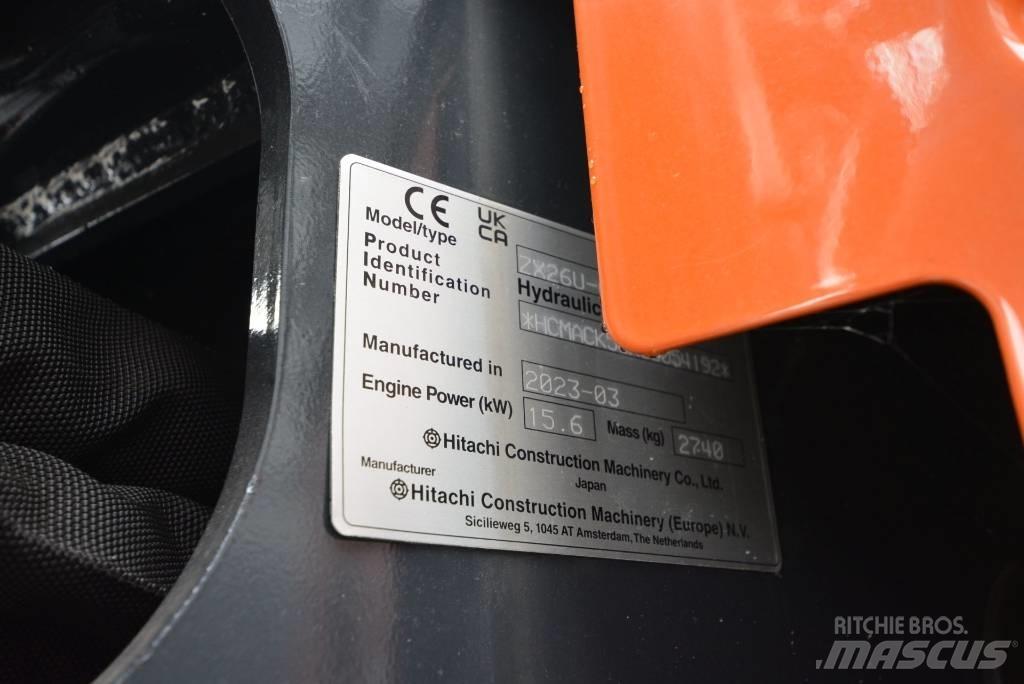 Hitachi ZX 26 U-6 Minigrävare < 7t