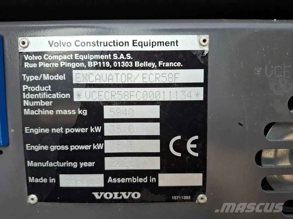 Volvo ECR 58 F Minigrävare < 7t