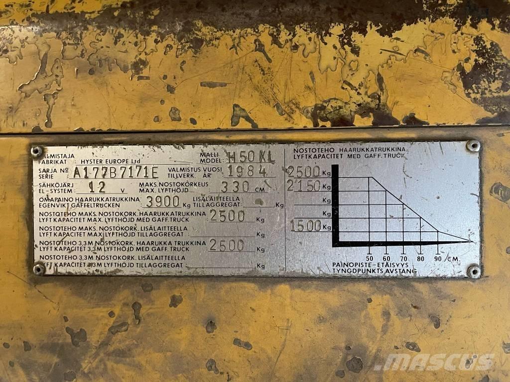 Hyster H 50 XL Gasolmotviktstruckar