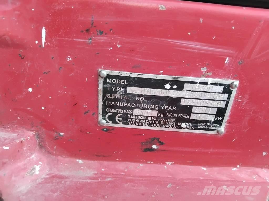 Takeuchi TB290 Minigrävare < 7t