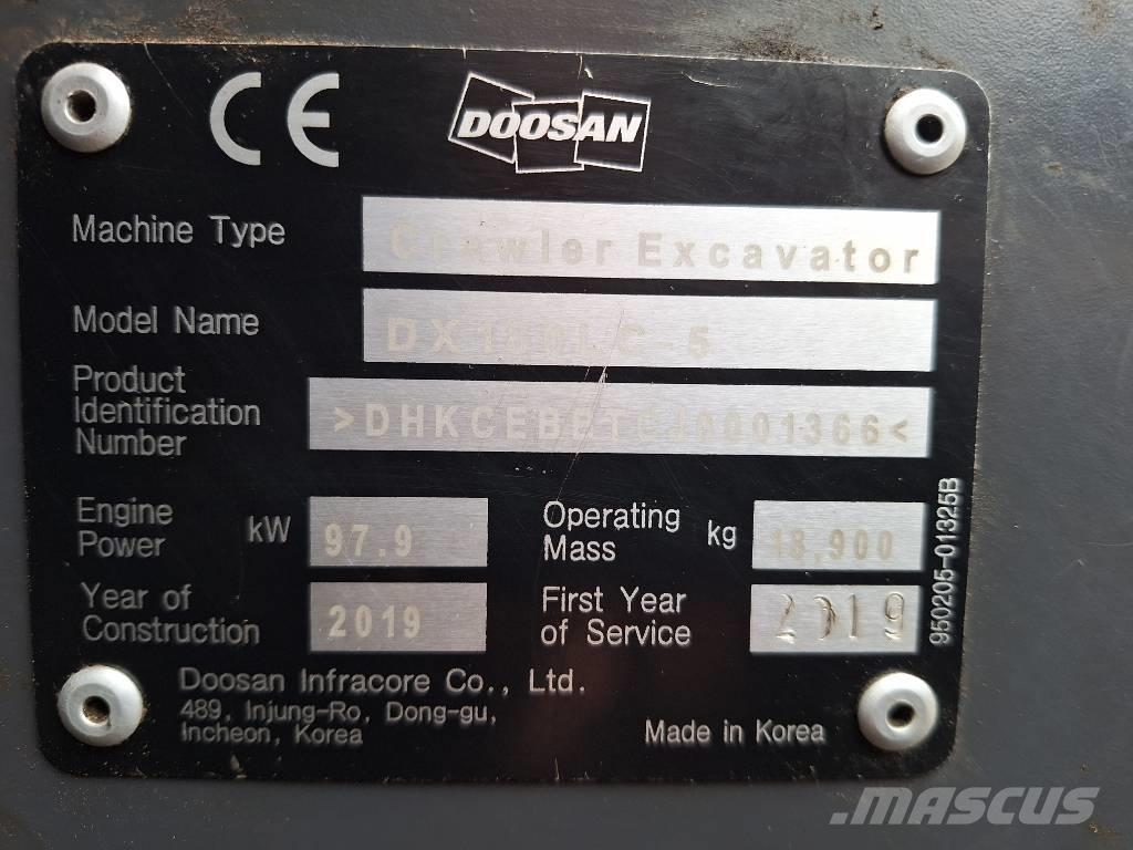 Doosan DX 180 -5 Bandgrävare