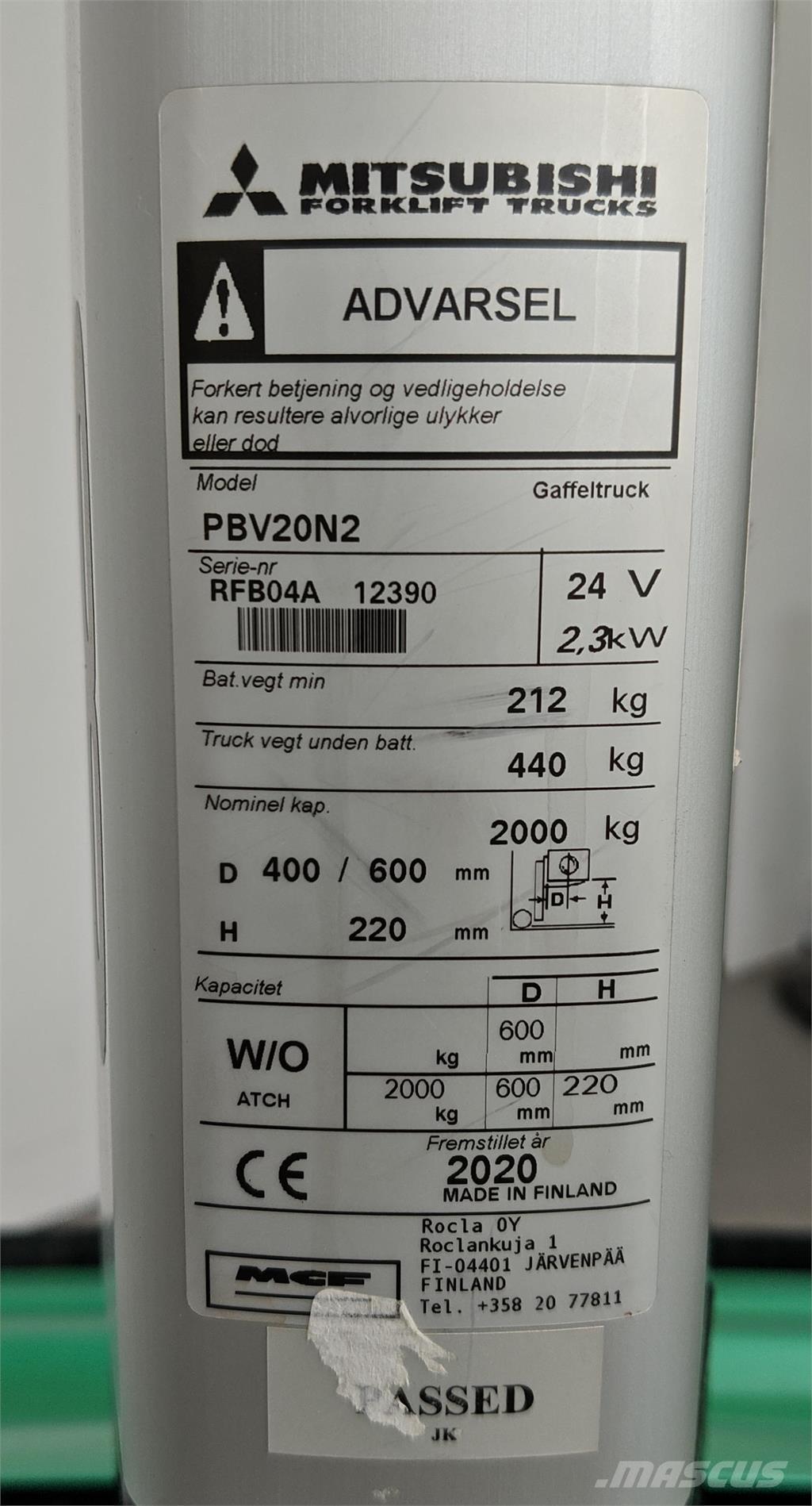 Mitsubishi PBV20N2 Flaktruck