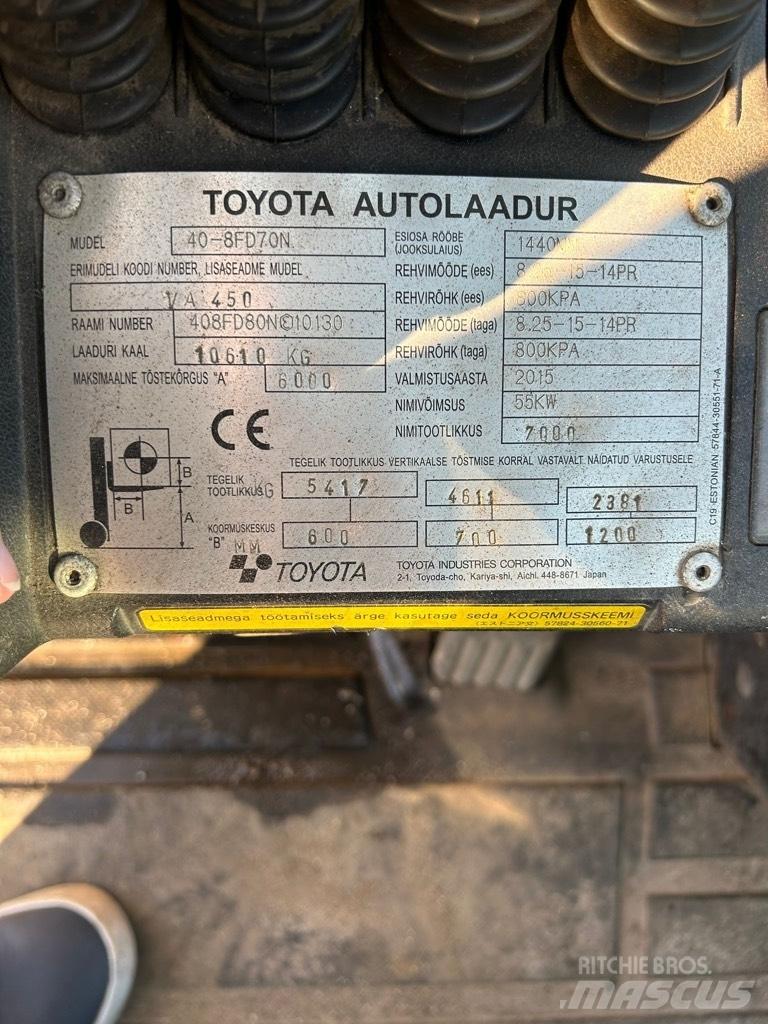 Toyota 40-8 FD 70 N Dieselmotviktstruckar