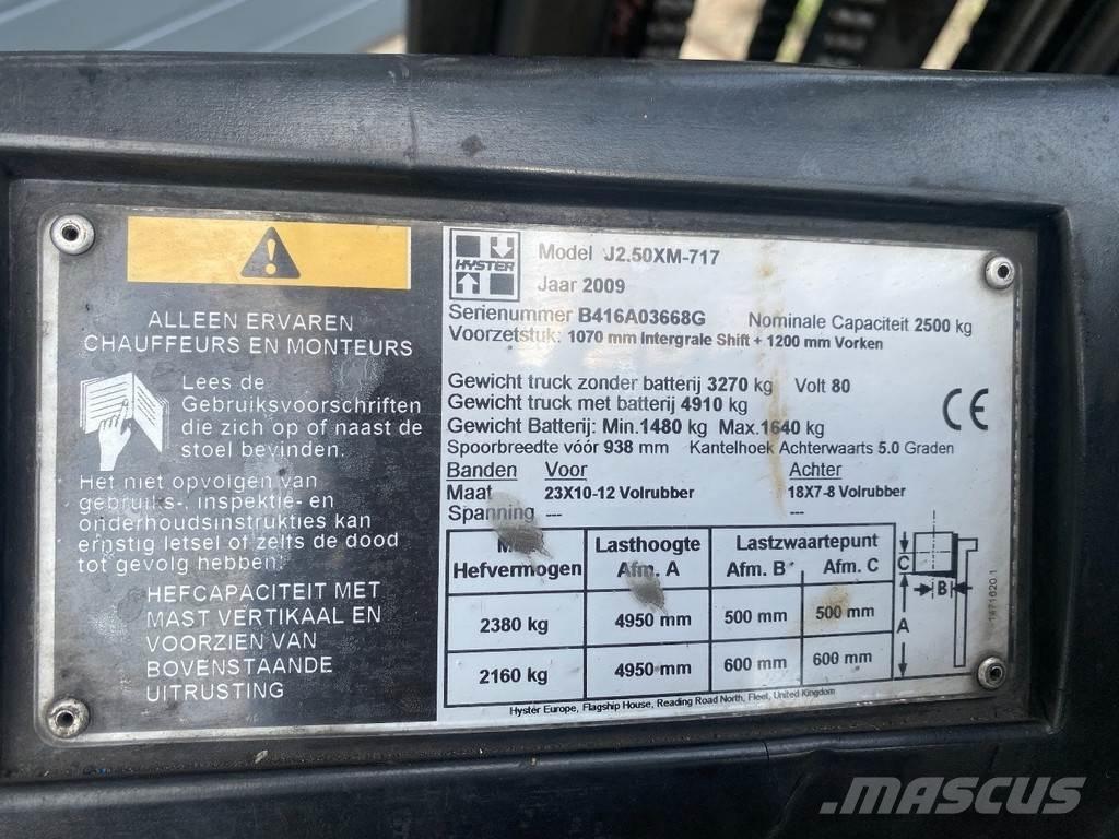 Hyster J2.50XM Elmotviktstruckar