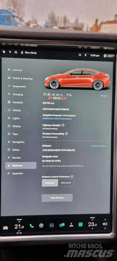 Tesla Model S P85D Personbilar