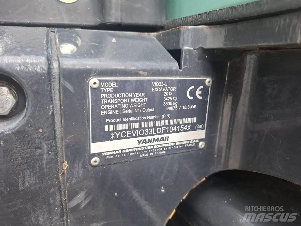 Yanmar Vio 33 U Minigrävare < 7t