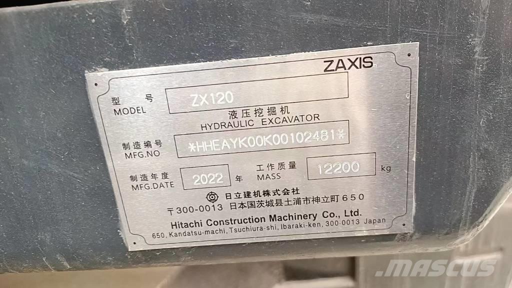 Hitachi ZX 120-6 Minigrävare < 7t