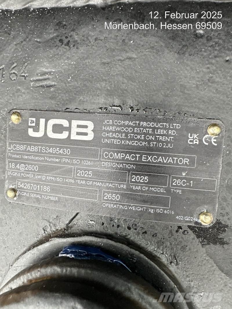 JCB 26C-1 Minigrävare < 7t