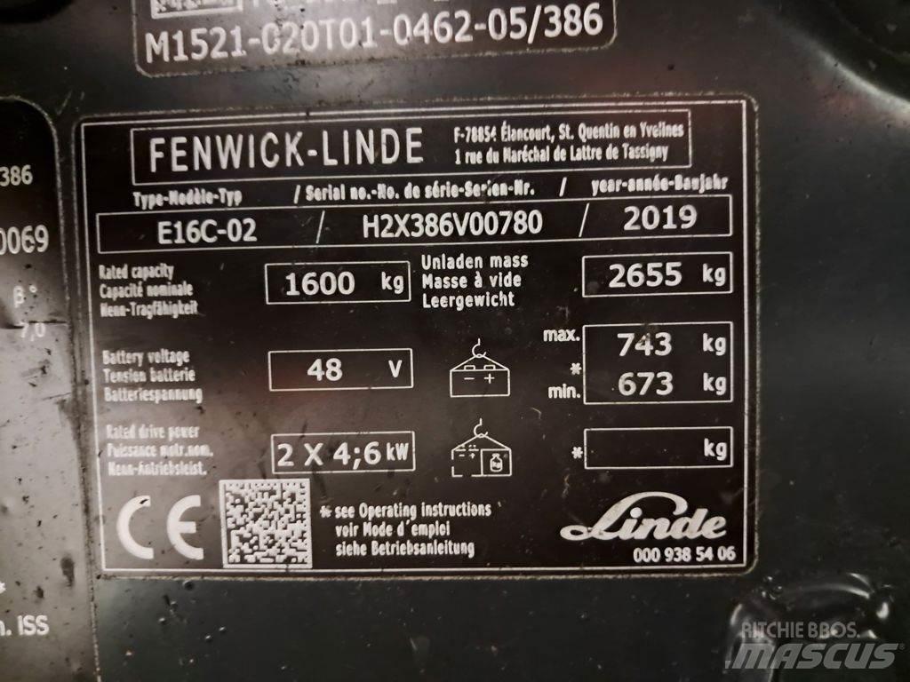 Linde E16C-02 Elmotviktstruckar