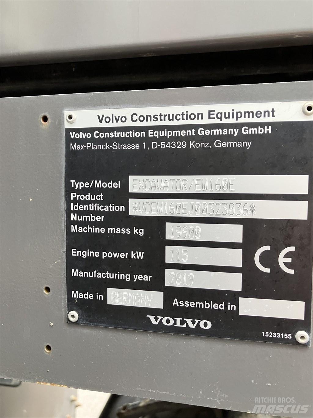 Volvo EW 160 E Hjulgrävare