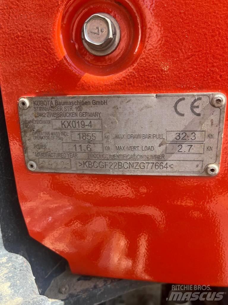 Kubota KX 019-4 Minigrävare < 7t