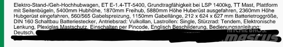 Crown ET40001.4 Manuella pallstaplare