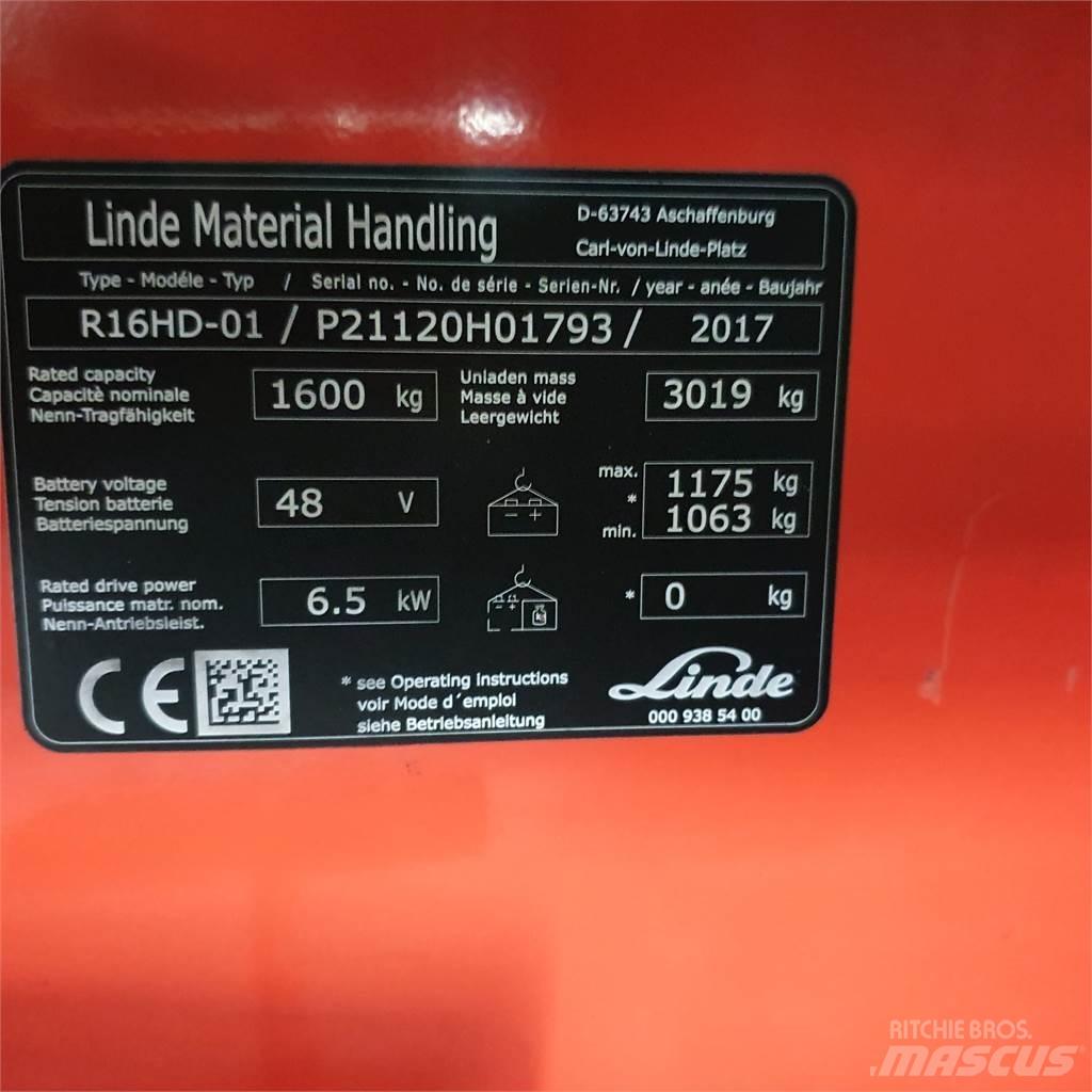 Linde R16HD Skjutstativtruck