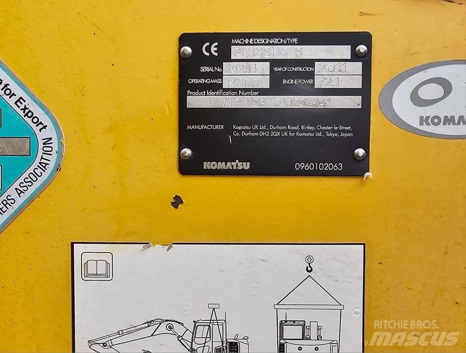 Komatsu PC 138 Midigrävmaskiner 7t - 12t