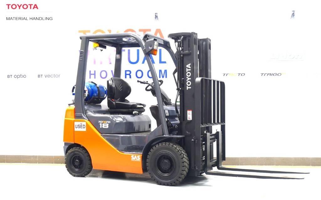 Toyota 02-8FGF18 Gasolmotviktstruckar